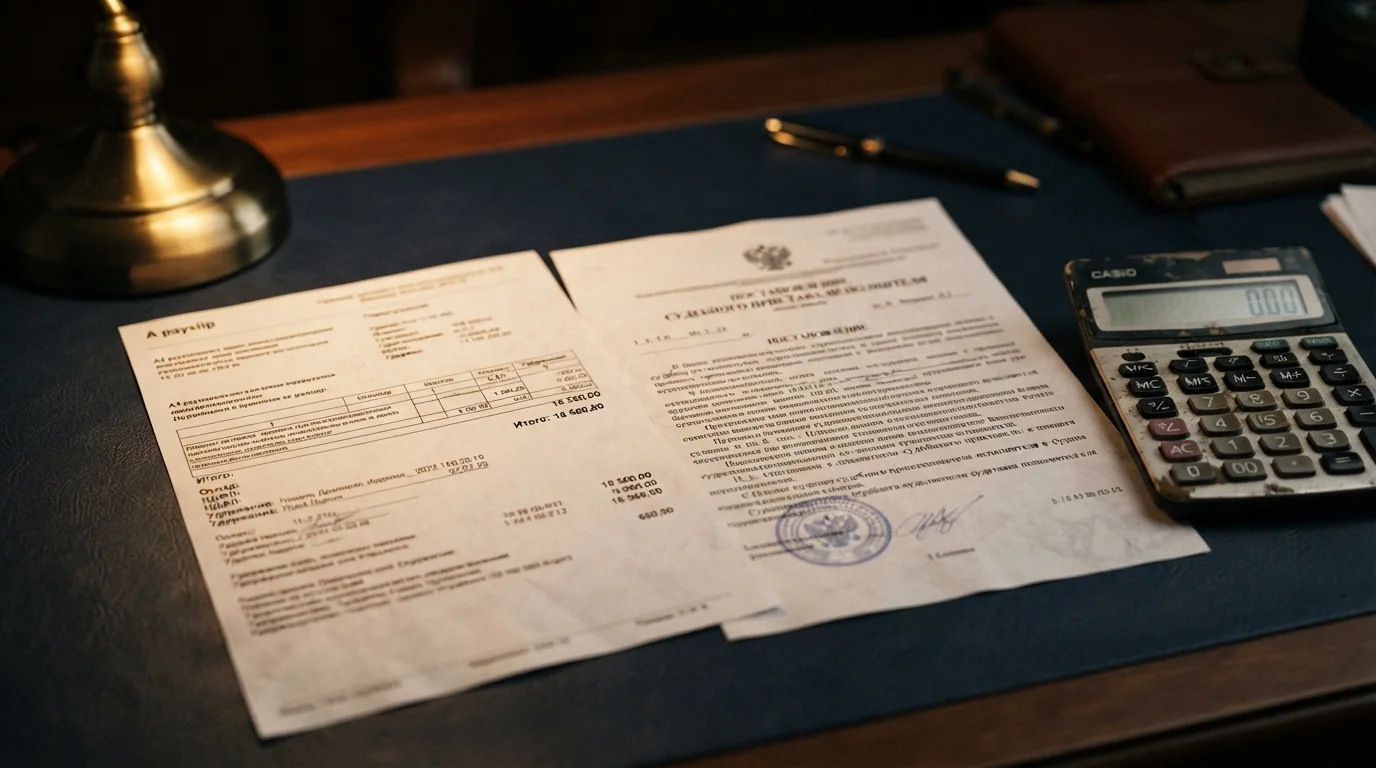 Расчётный лист и удержания по исполнительному производству